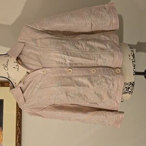 Chico's Embroidered Pink Women's Jacket